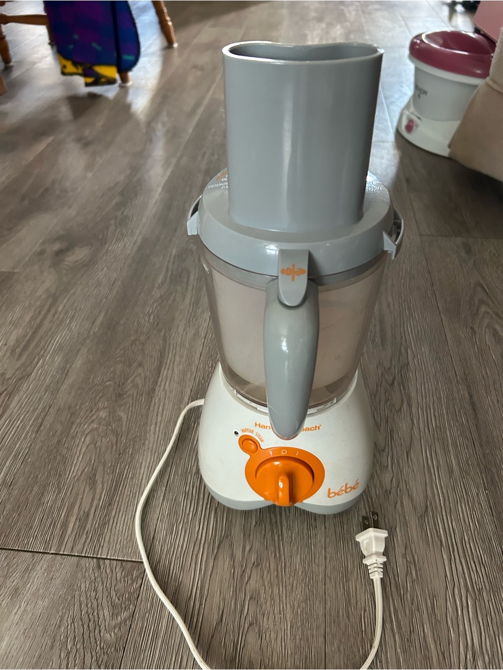 bebe Orange and Gray Baby Food Maker